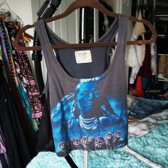 Distressed Upcycled Tank Top - Picture 1 of 4